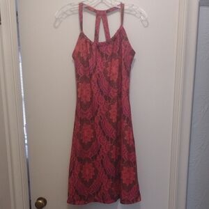 Breathe Pink Floral Sleeveless Dress (J574)